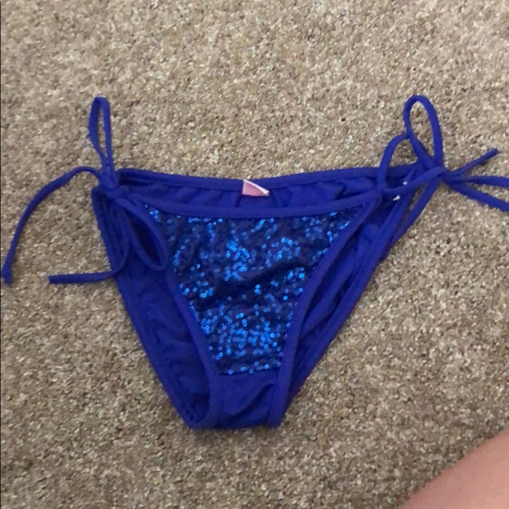 VENUS blue sequin bikini bottoms